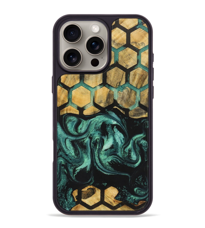 iPhone 16 Pro Max Wood+Resin Phone Case - Jaiden (Pattern, 722703)