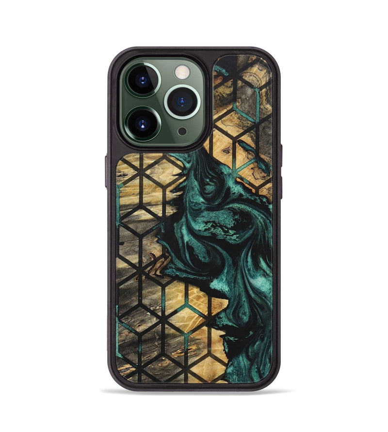 iPhone 13 Pro Wood+Resin Phone Case - Emmanuel (Pattern, 722704)