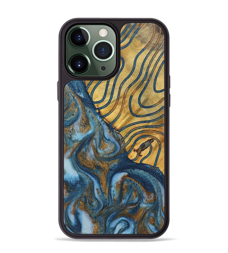 iPhone 13 Pro Max Wood+Resin Phone Case - Summer (Pattern, 722705)