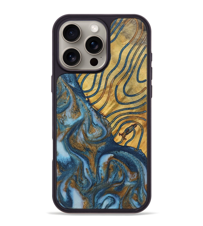 iPhone 16 Pro Max Wood+Resin Phone Case - Summer (Pattern, 722705)