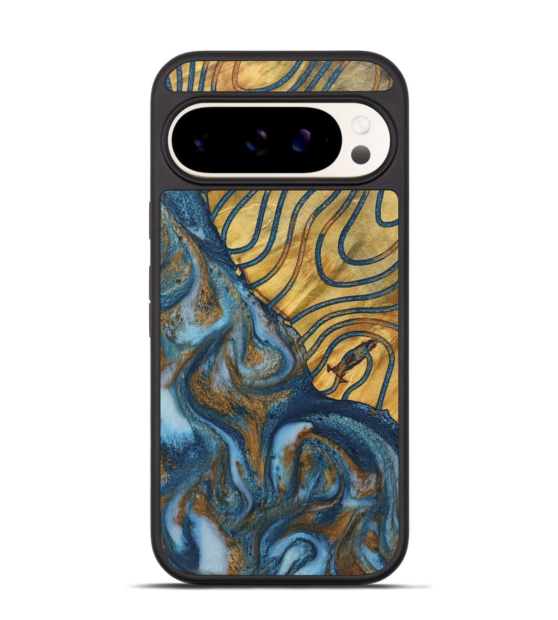 Pixel 9 Wood+Resin Phone Case - Summer (Pattern, 722705)