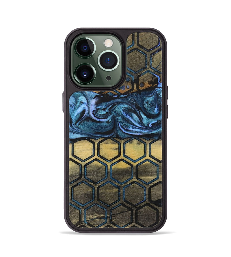 iPhone 13 Pro Wood+Resin Phone Case - Leo (Pattern, 722706)