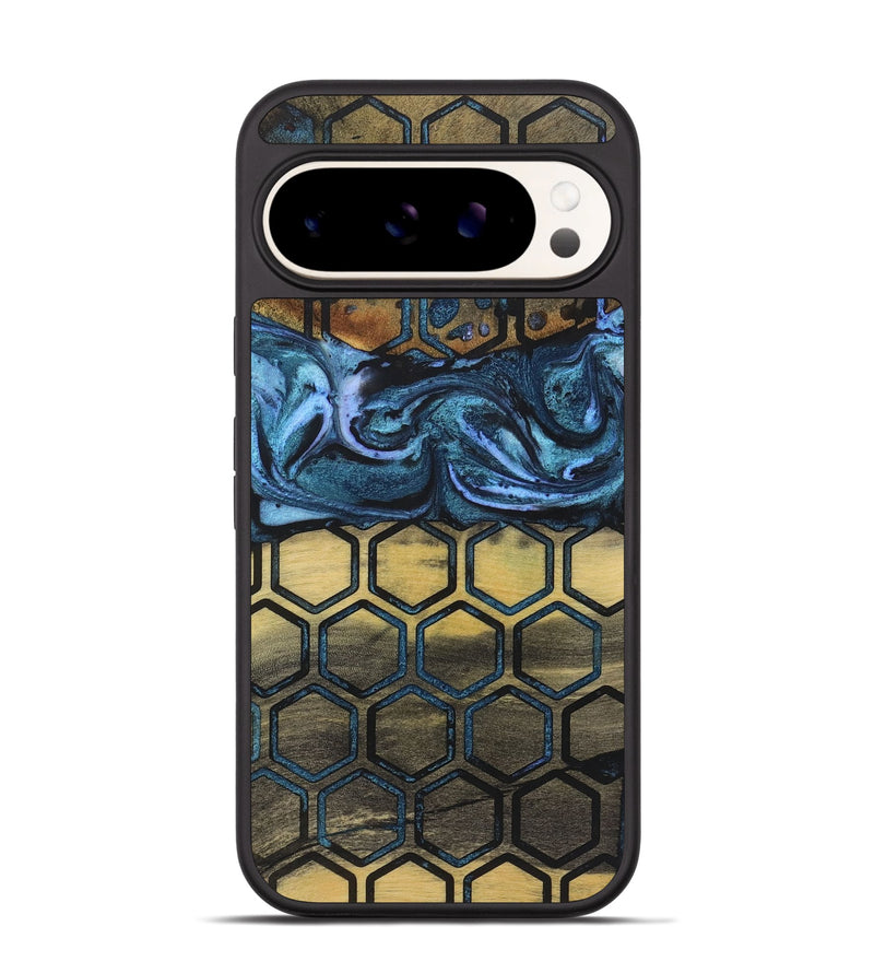 Pixel 9 Wood+Resin Phone Case - Leo (Pattern, 722706)