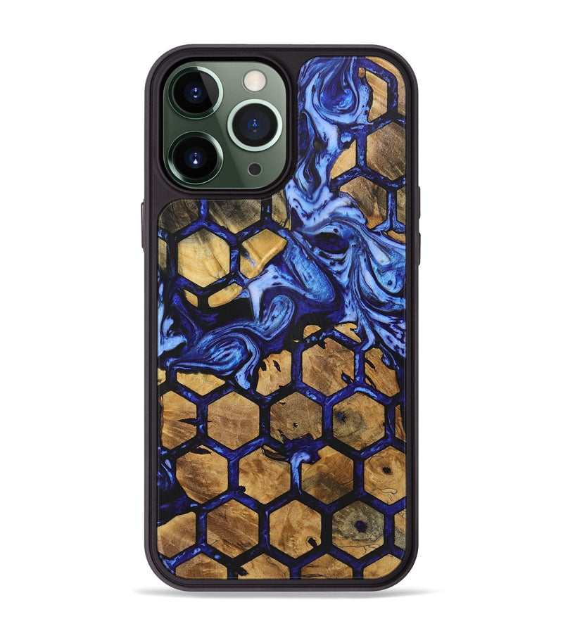 iPhone 13 Pro Max Wood+Resin Phone Case - Dustin (Pattern, 722707)