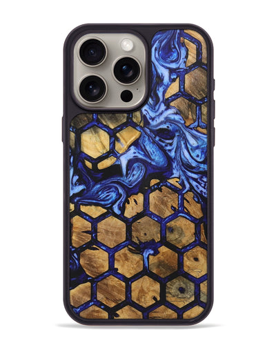 iPhone 15 Pro Max Wood+Resin Phone Case - Dustin (Pattern, 722707)