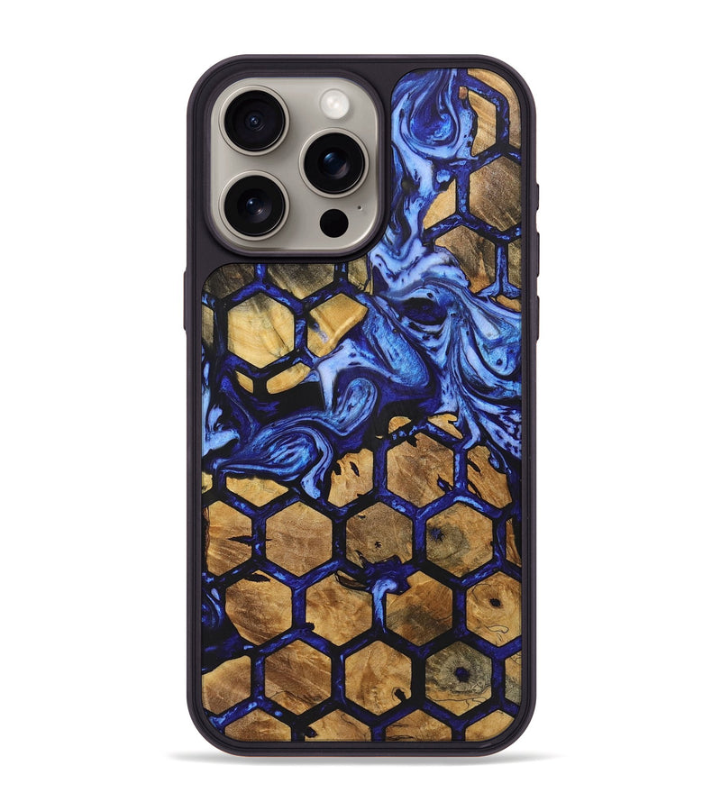 iPhone 15 Pro Max Wood+Resin Phone Case - Dustin (Pattern, 722707)