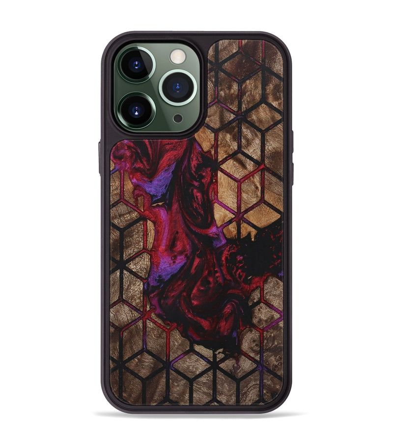 iPhone 13 Pro Max Wood+Resin Phone Case - Sutton (Pattern, 722708)