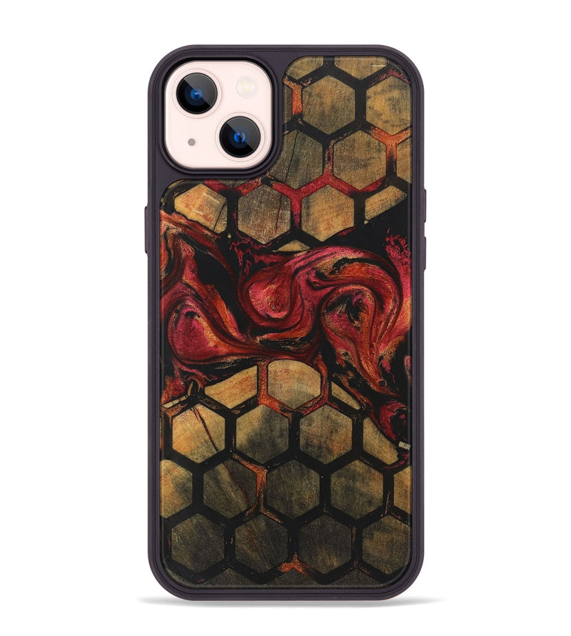 iPhone 14 Plus Wood+Resin Phone Case - Martha (Pattern, 722709)