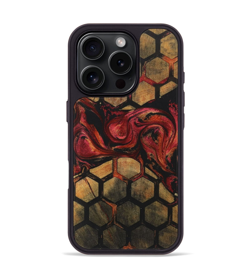 iPhone 16 Pro Wood+Resin Phone Case - Martha (Pattern, 722709)