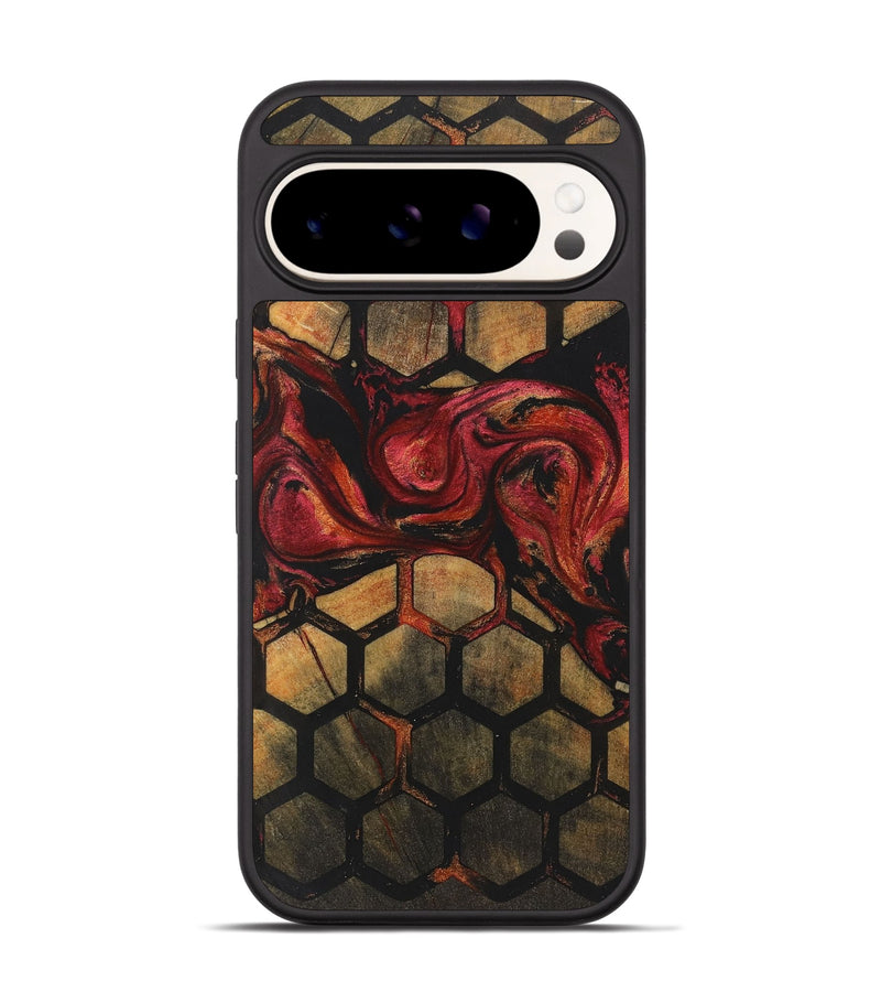 Pixel 9 Wood+Resin Phone Case - Martha (Pattern, 722709)