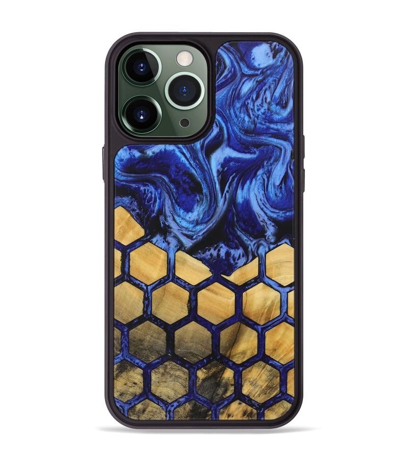 iPhone 13 Pro Max Wood+Resin Phone Case - Darius (Pattern, 722713)