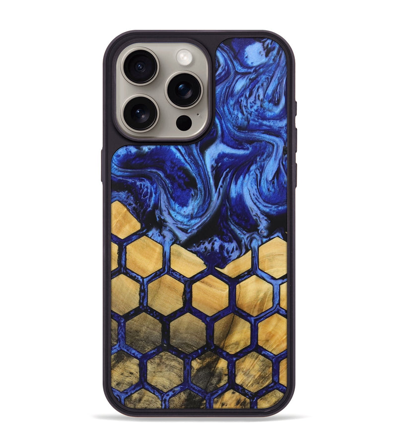 iPhone 15 Pro Max Wood+Resin Phone Case - Darius (Pattern, 722713)