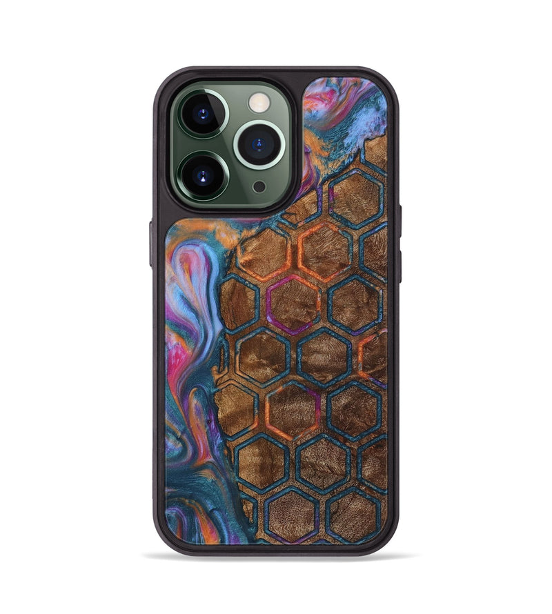 iPhone 13 Pro Wood+Resin Phone Case - Gavin (Pattern, 722714)