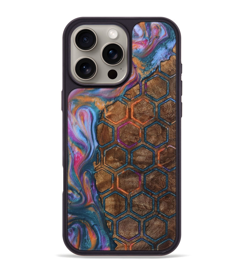 iPhone 16 Pro Max Wood+Resin Phone Case - Gavin (Pattern, 722714)