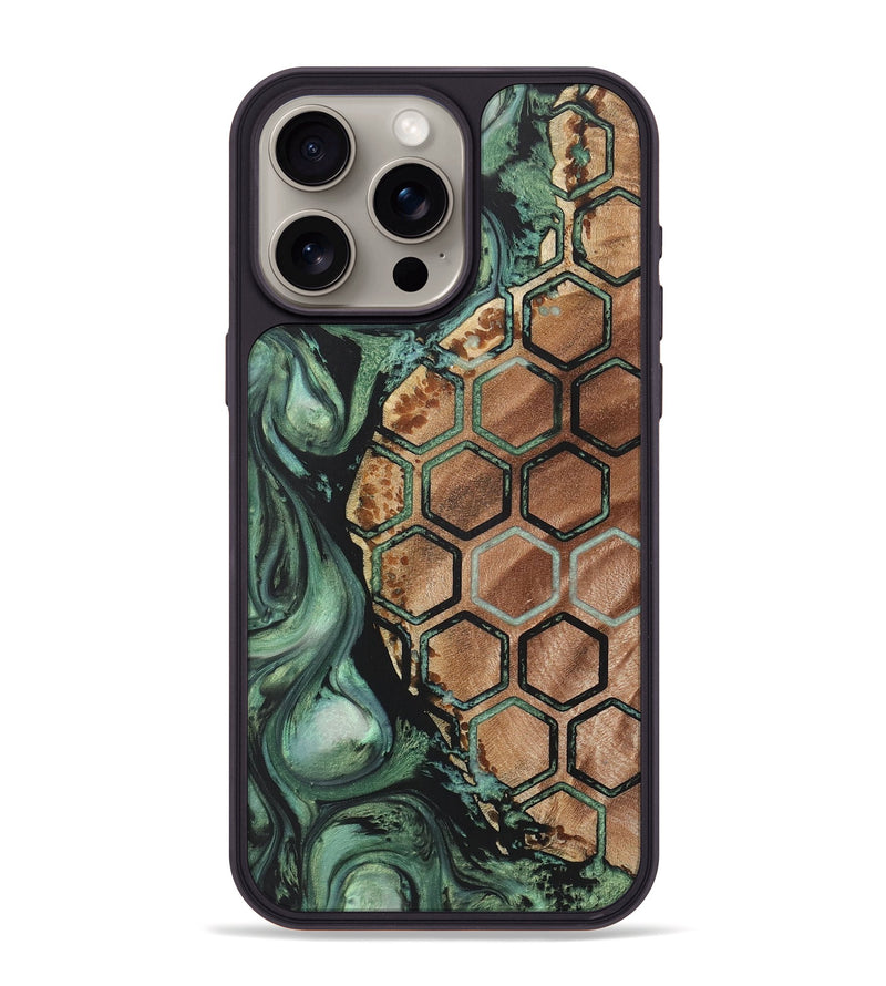 iPhone 15 Pro Max Wood+Resin Phone Case - Earl (Pattern, 722715)