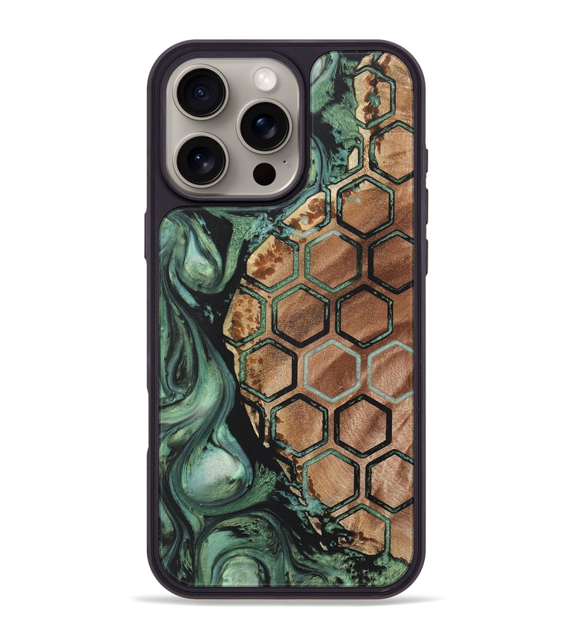 iPhone 16 Pro Max Wood+Resin Phone Case - Earl (Pattern, 722715)