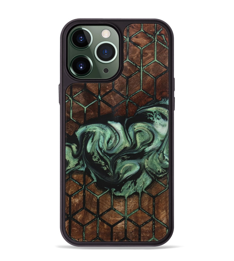 iPhone 13 Pro Max Wood+Resin Phone Case - Timothy (Pattern, 722716)