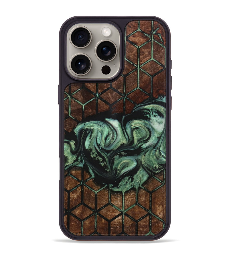 iPhone 16 Pro Max Wood+Resin Phone Case - Timothy (Pattern, 722716)