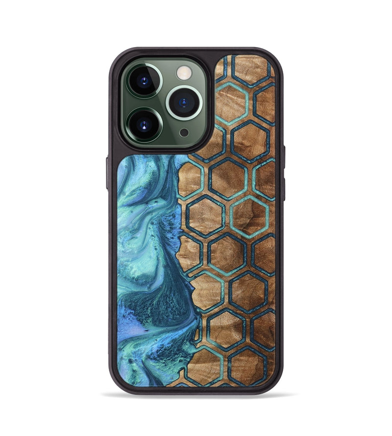 iPhone 13 Pro Wood+Resin Phone Case - Gracelyn (Pattern, 722720)