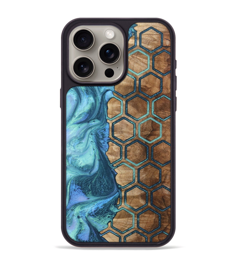 iPhone 15 Pro Max Wood+Resin Phone Case - Gracelyn (Pattern, 722720)