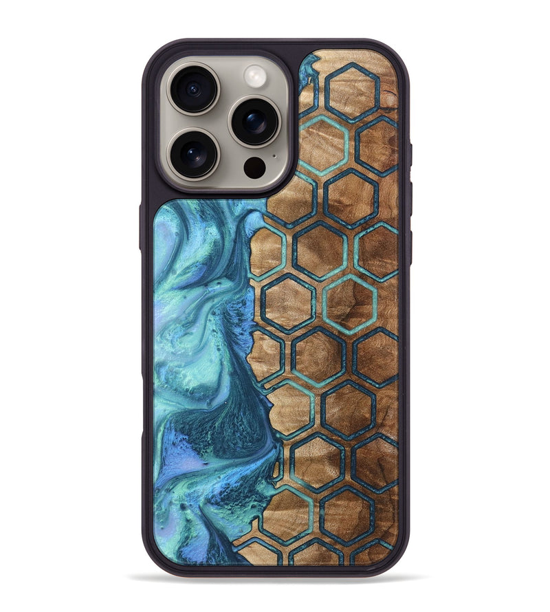 iPhone 16 Pro Max Wood+Resin Phone Case - Gracelyn (Pattern, 722720)