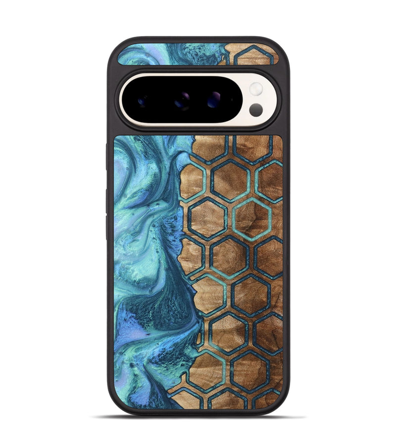 Pixel 9 Wood+Resin Phone Case - Gracelyn (Pattern, 722720)