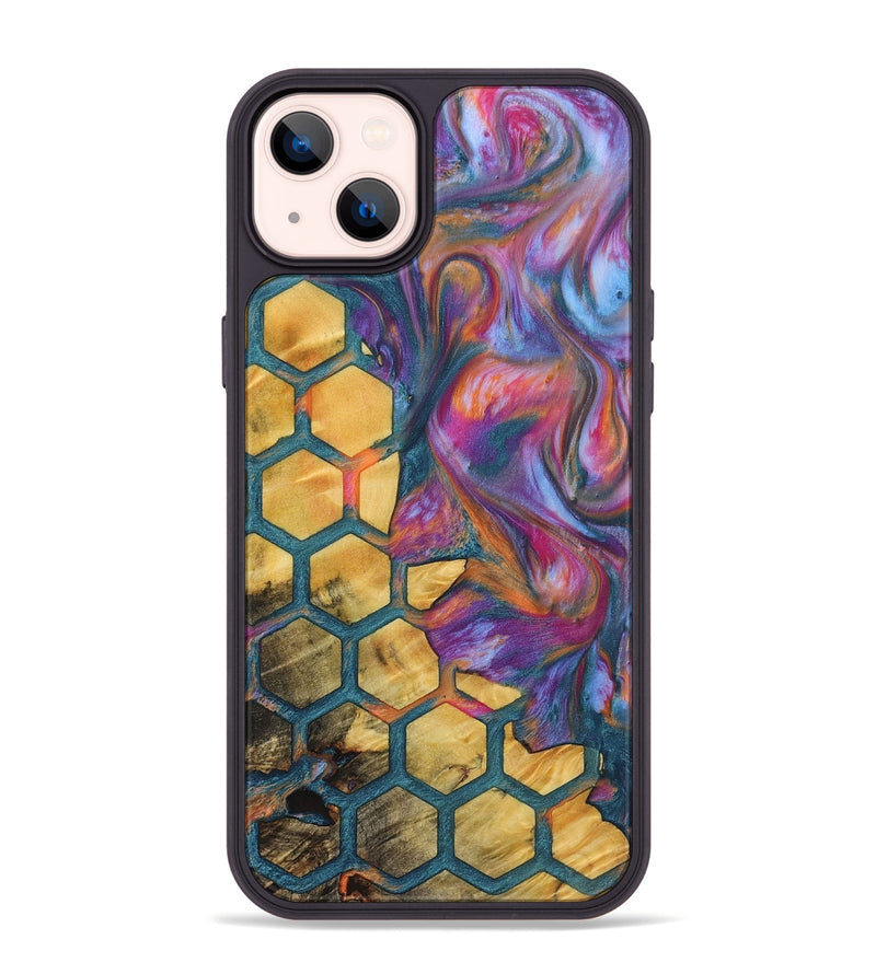 iPhone 14 Plus Wood+Resin Phone Case - Anderson (Pattern, 722721)