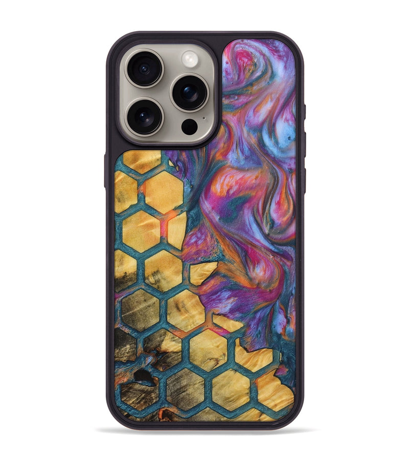 iPhone 15 Pro Max Wood+Resin Phone Case - Anderson (Pattern, 722721)