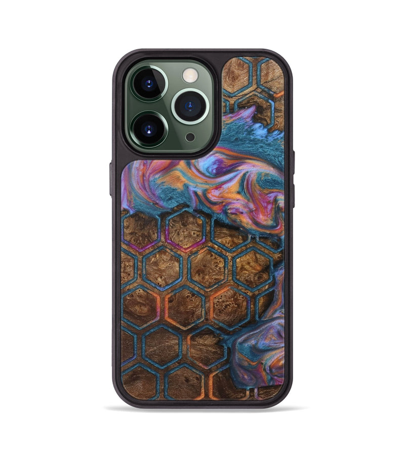 iPhone 13 Pro Wood+Resin Phone Case - Olga (Pattern, 722722)