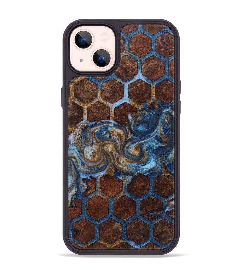 iPhone 14 Plus Wood+Resin Phone Case - Carter (Pattern, 722723)