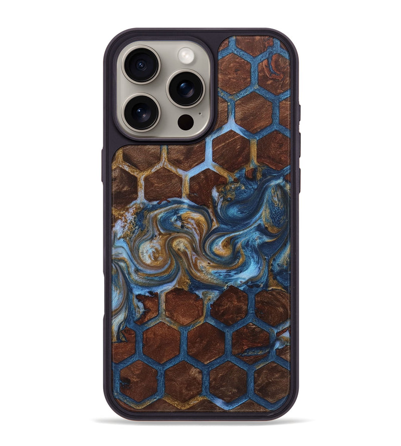 iPhone 16 Pro Max Wood+Resin Phone Case - Carter (Pattern, 722723)