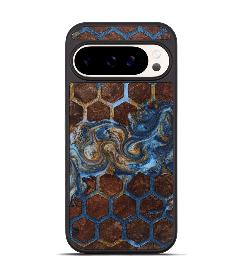 Pixel 9 Wood+Resin Phone Case - Carter (Pattern, 722723)