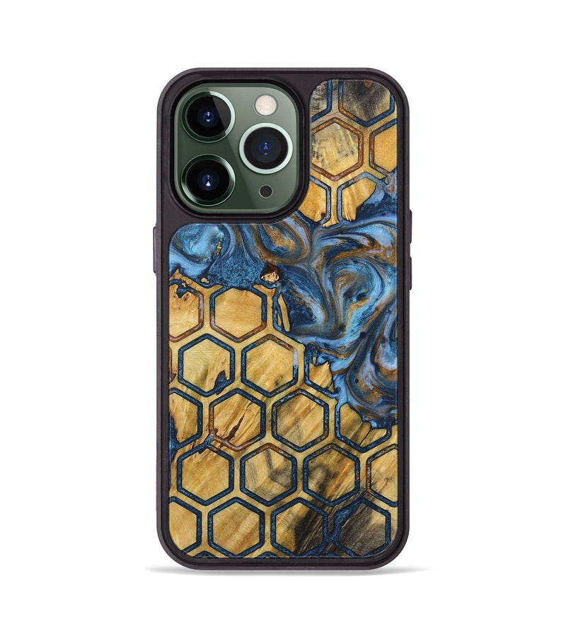 iPhone 13 Pro Wood+Resin Phone Case - Edwin (Pattern, 722724)