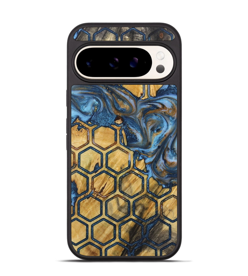 Pixel 9 Wood+Resin Phone Case - Edwin (Pattern, 722724)