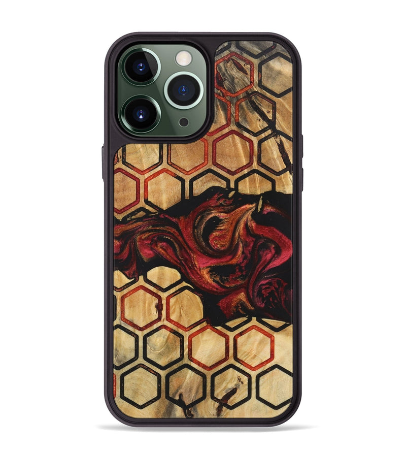 iPhone 13 Pro Max Wood+Resin Phone Case - Brendon (Pattern, 722725)