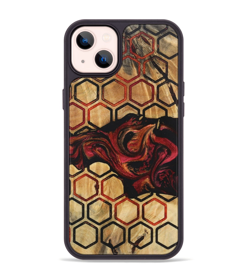 iPhone 14 Plus Wood+Resin Phone Case - Brendon (Pattern, 722725)