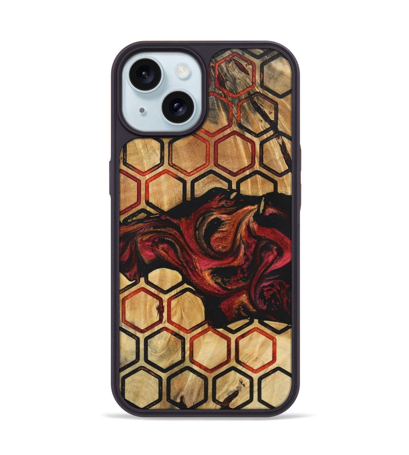 iPhone 15 Wood+Resin Phone Case - Brendon (Pattern, 722725)