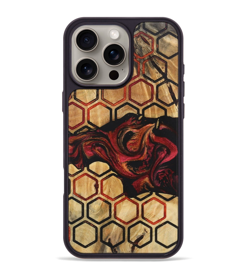 iPhone 16 Pro Max Wood+Resin Phone Case - Brendon (Pattern, 722725)