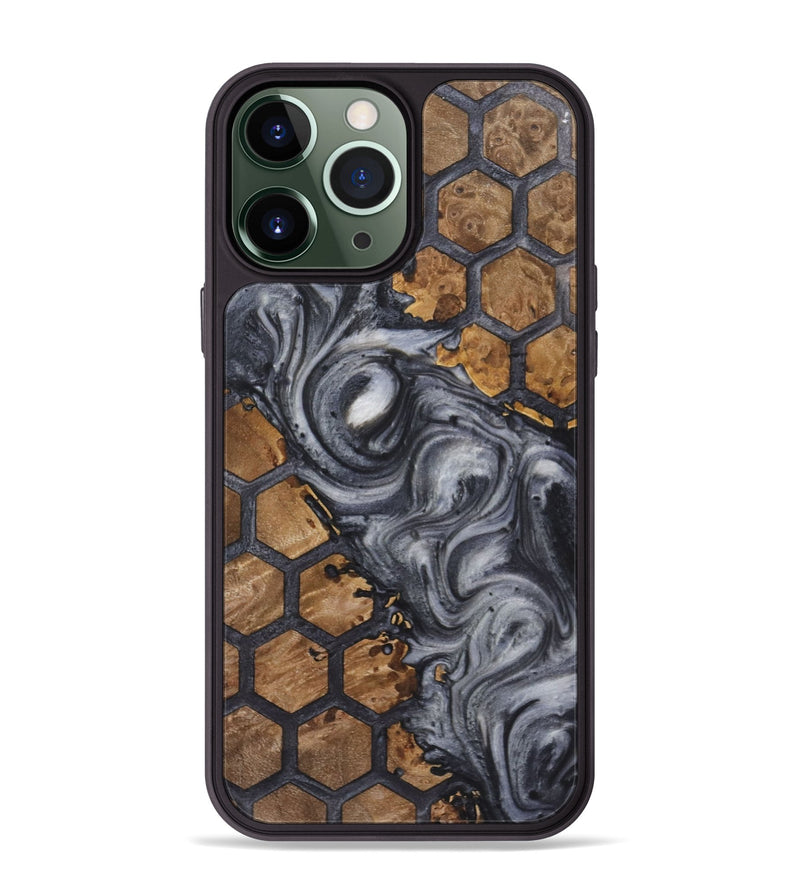 iPhone 13 Pro Max Wood+Resin Phone Case - Jayla (Pattern, 722726)