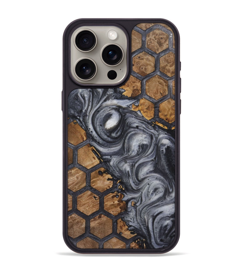 iPhone 15 Pro Max Wood+Resin Phone Case - Jayla (Pattern, 722726)