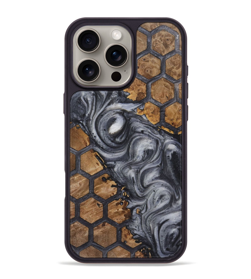 iPhone 16 Pro Max Wood+Resin Phone Case - Jayla (Pattern, 722726)