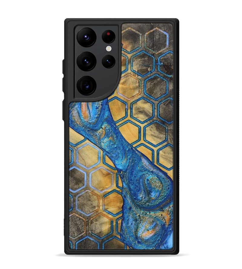 Galaxy S22 Ultra Wood+Resin Phone Case - Glenda (Pattern, 722727)