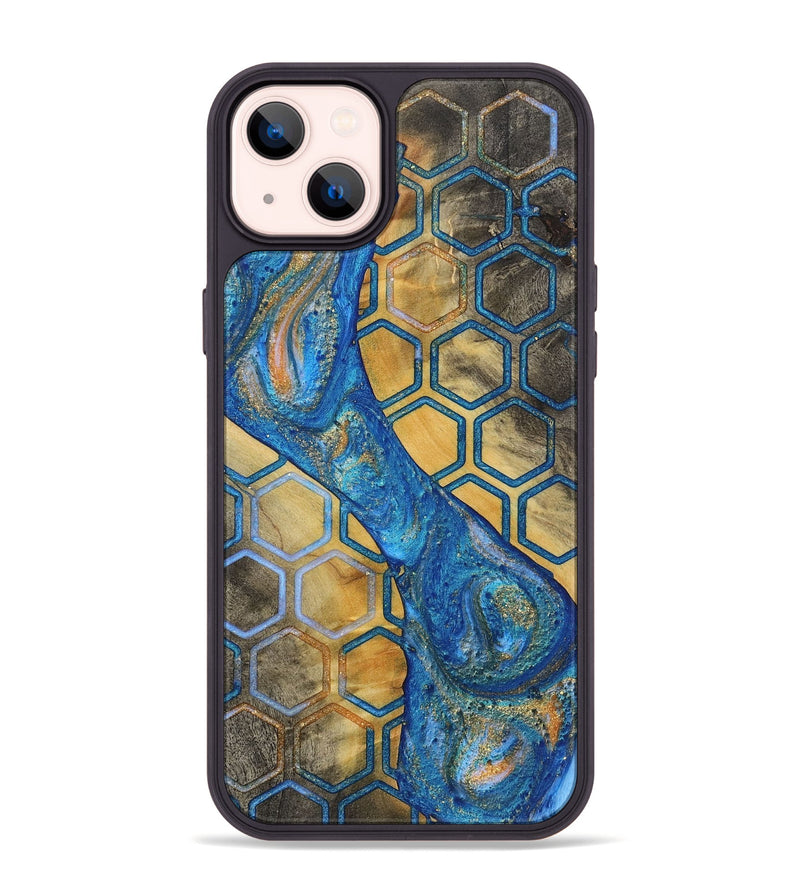 iPhone 14 Plus Wood+Resin Phone Case - Glenda (Pattern, 722727)