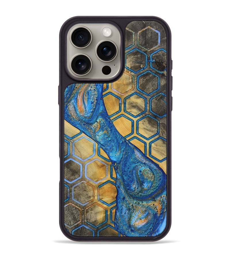 iPhone 16 Pro Max Wood+Resin Phone Case - Glenda (Pattern, 722727)