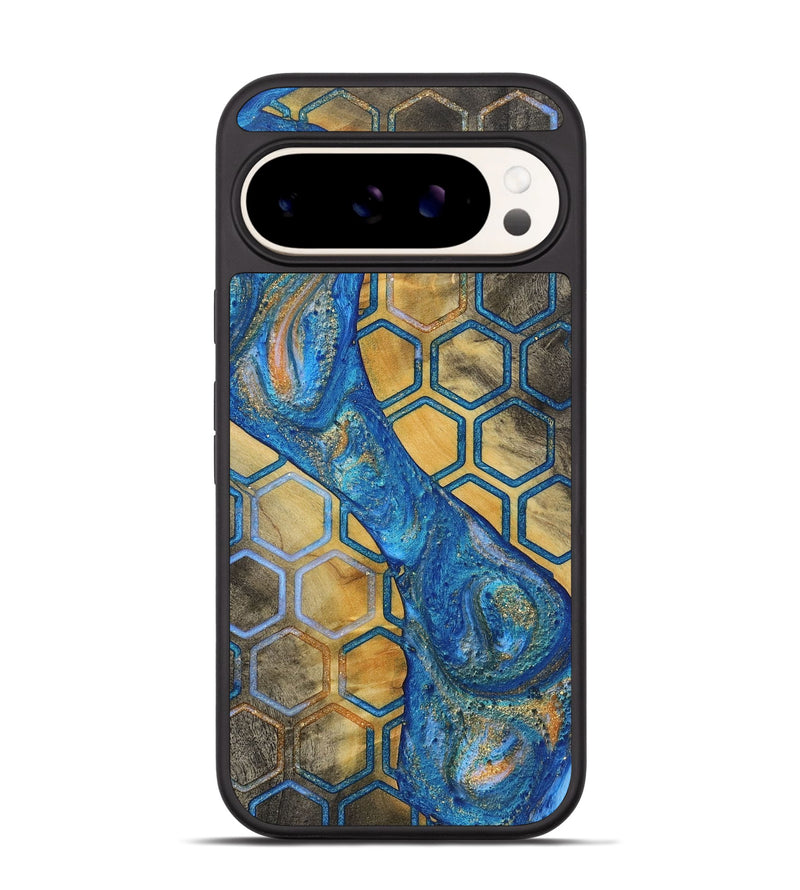 Pixel 9 Wood+Resin Phone Case - Glenda (Pattern, 722727)