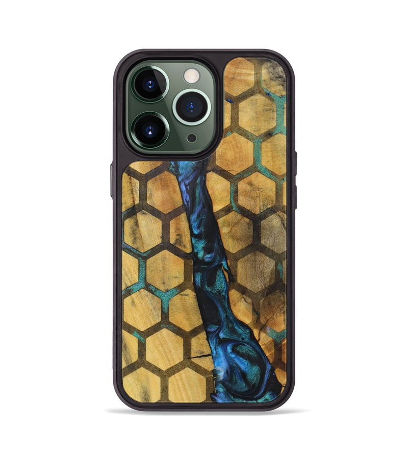 iPhone 13 Pro Wood+Resin Phone Case - Jasper (Pattern, 722728)