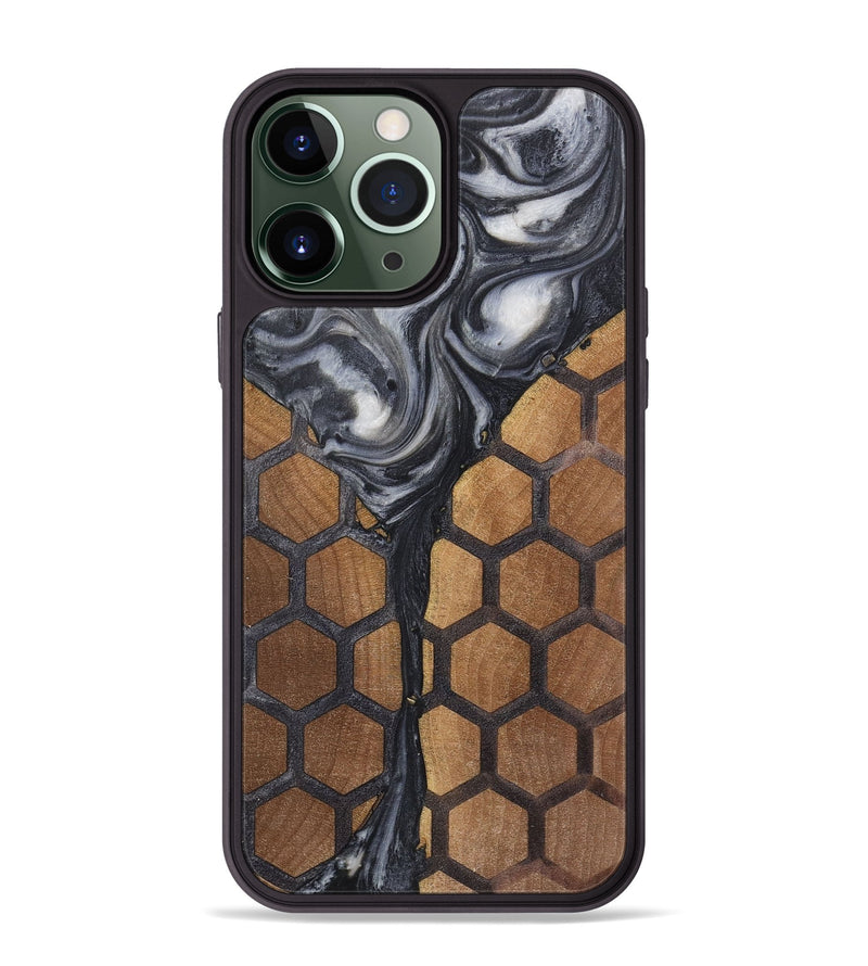 iPhone 13 Pro Max Wood+Resin Phone Case - Analia (Pattern, 722729)