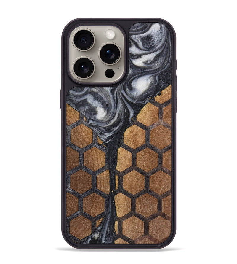 iPhone 15 Pro Max Wood+Resin Phone Case - Analia (Pattern, 722729)