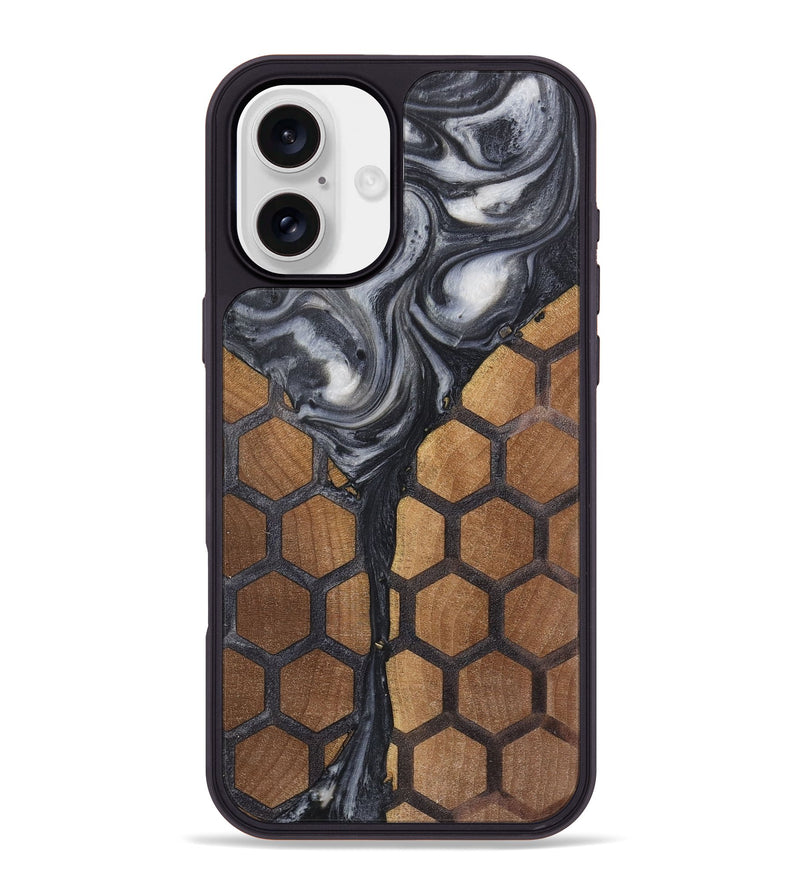 iPhone 16 Plus Wood+Resin Phone Case - Analia (Pattern, 722729)