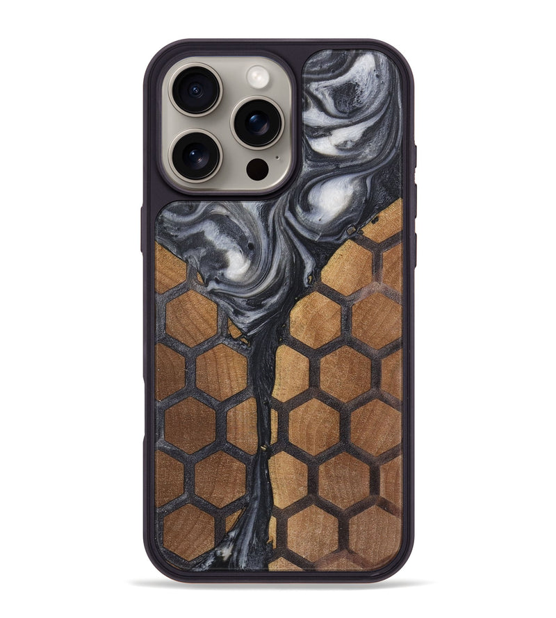 iPhone 16 Pro Max Wood+Resin Phone Case - Analia (Pattern, 722729)